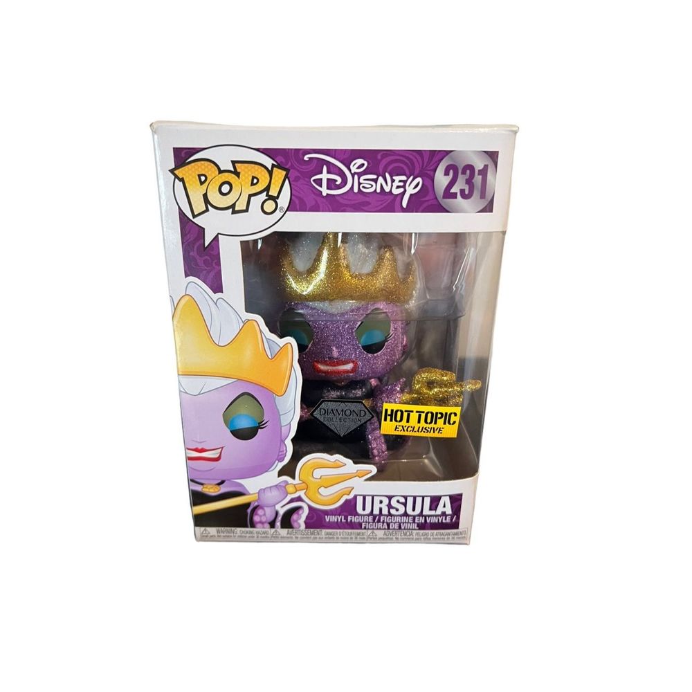 NWT Funko Pop Little Mermaid Ursula Diamond Glitter Hot Topic Exclusive